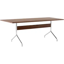 &Tradition Pavilion AV19 Esstisch, 200 x 90 cm, chrom / walnuss lackiert