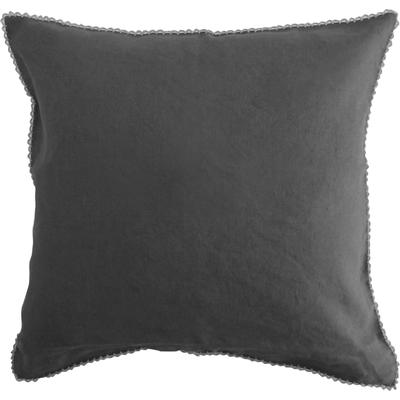Kissenbezug FLEURESSE "Provence", grau (schiefer), B:40cm L:40cm, Leinen, Obermaterial: 50% Baumwolle, 50% Leinen, Kissenbezüge, Kissenbezug, Leinen, Premium Qualität, kühlende Stoff