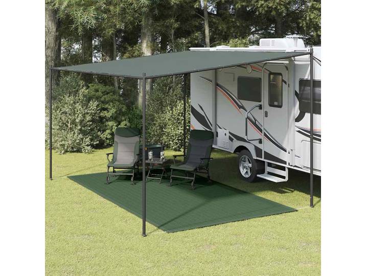 vidaXL Zeltteppich 250 x 400 cm HDPE Dunkelgrün