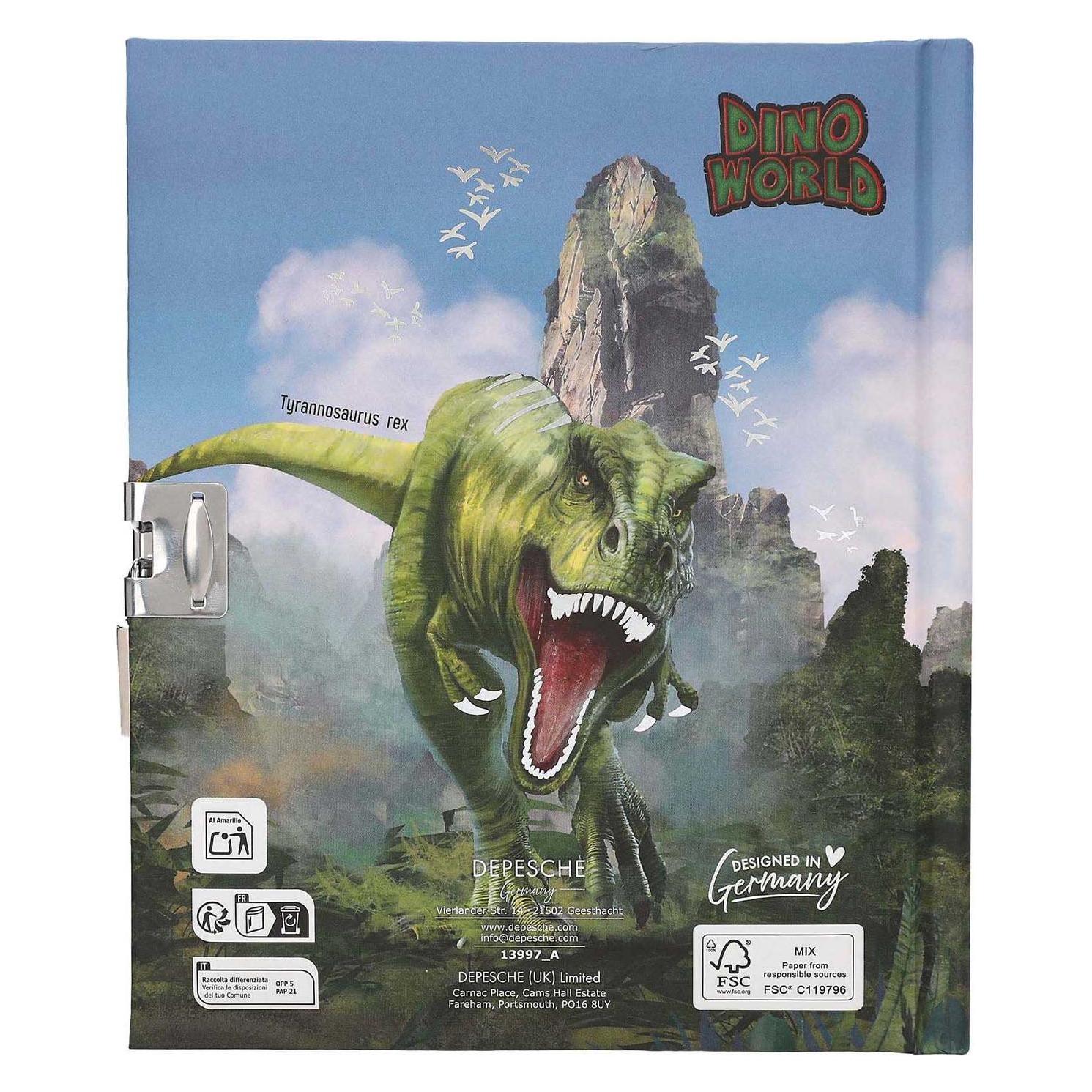 Magni DEPESCHE DINO World Tagebuch mit Schloss Dino World (Liniert, Harter Einband) (0413997)