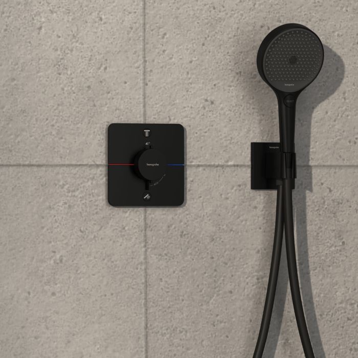 Hansgrohe ShowerSelect Comfort Q Thermostat 15583670 UP, für 2 Verbraucher, ohne Sicherungskombination EN 1717, mattschwarz