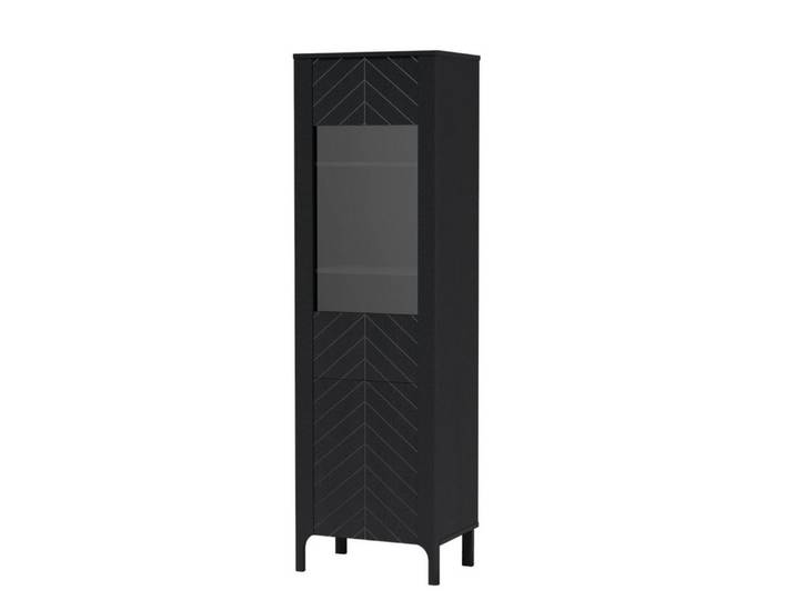 Compleo Vitrine schmal, Kaschmir oder Schwarz PLAYAS Elegant design