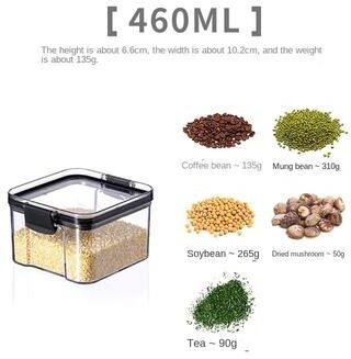 Uplift Treasures Airtight Grain And Pasta Storage Container Jar black 460ml