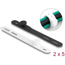DELOCK Softbinder flexibel Set 10 Stück schwarz / weiß