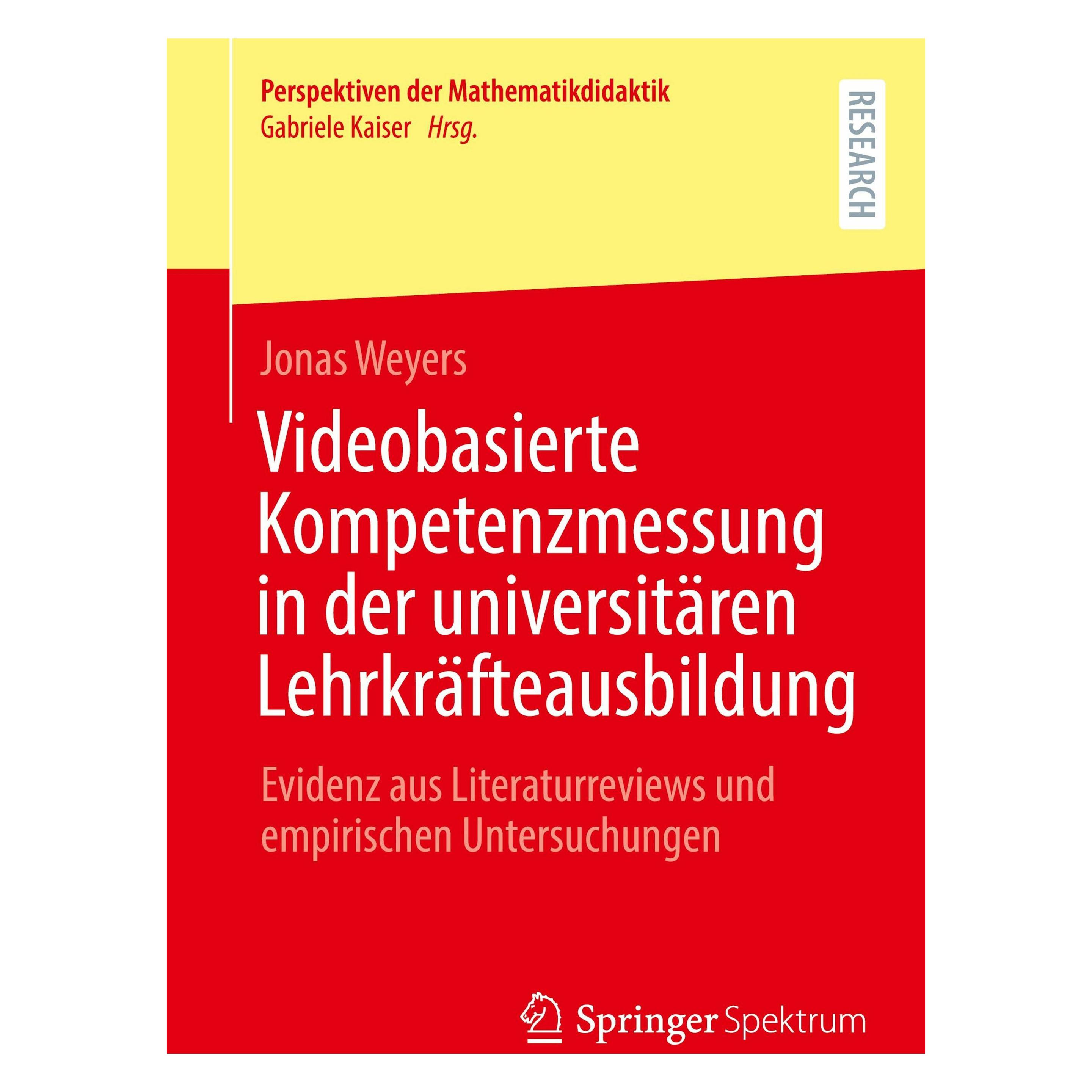 Springer Videobasierte Kompetenzmessung in der universitren Lehrkrfteausbildung (Deutsch, Softcover, Jonas Weyers) (52869917)