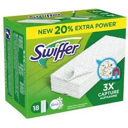 P&G Swiffer Trockentücher 18 Tücher mit Febrezeduft halten 3 x mehr Staub fest als ein herkömmlicher Besen