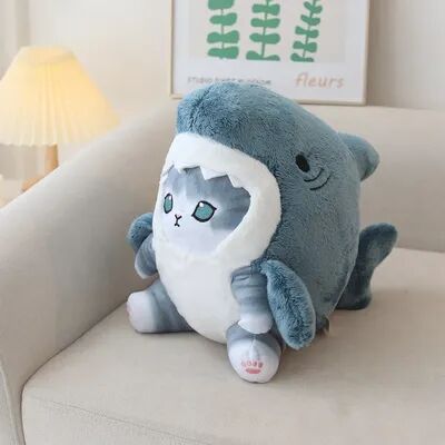Modern Mode Marketplace Kawaii Shark Cat Plush Toy Soft Stuffed Colorful Doll For Kids d