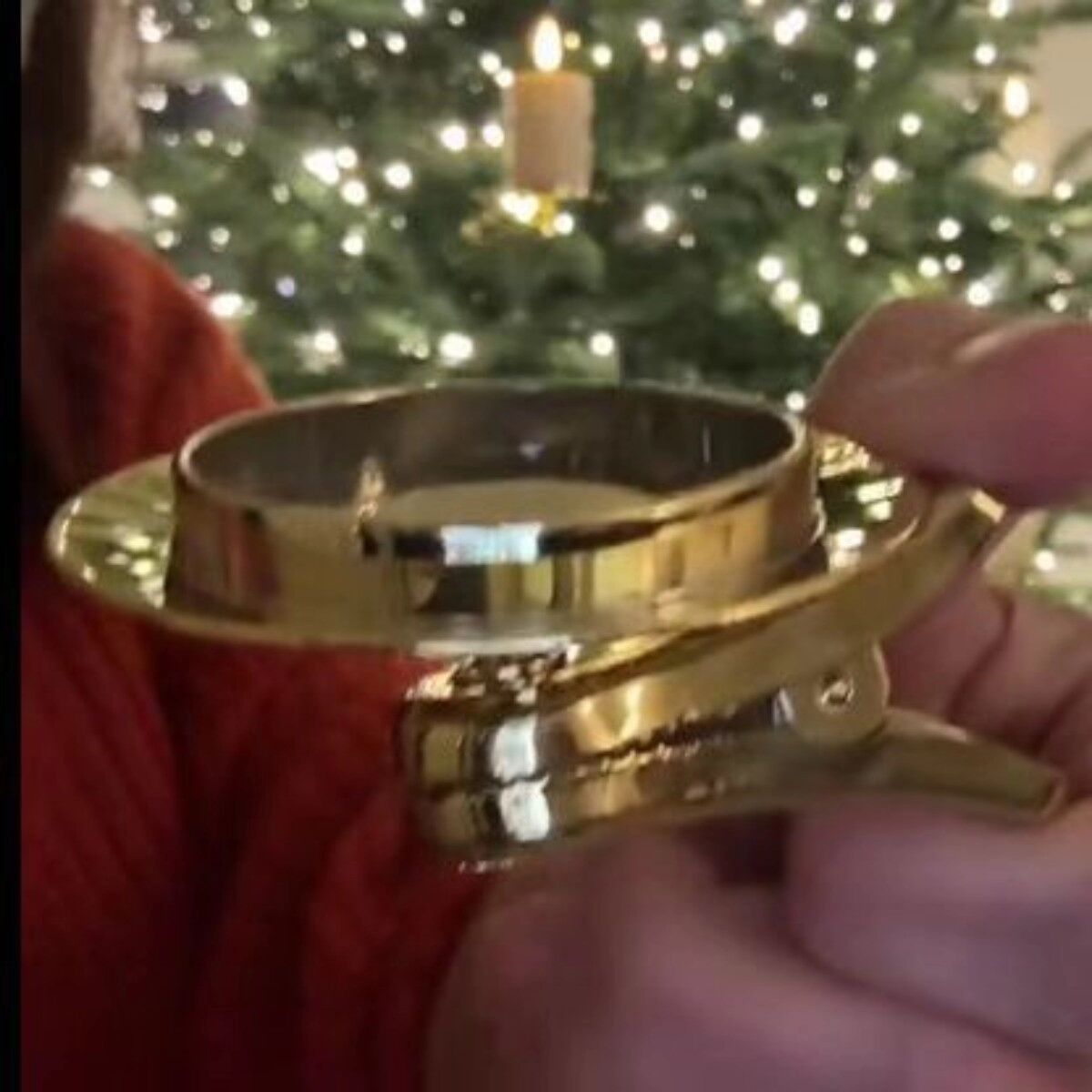 INF Weihnachtsbaum Kerzenhalter Clip – ABS-Klammer für sicheren, werkzeuglosen Halt und festliche Stimmung Gold