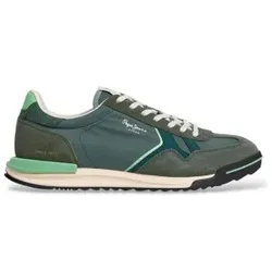 Pepe Jeans für Herren. PMS600028 Sneaker Marvin Sound grün (43), Stoff, Wohnung, Schnürsenkel, Lässig