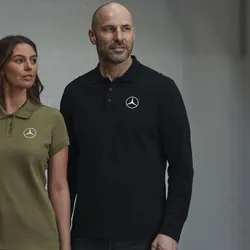Mercedes-Benz Truck Poloshirt Langarm schwarz Größe 2XL MBT0216XXL - 2XL