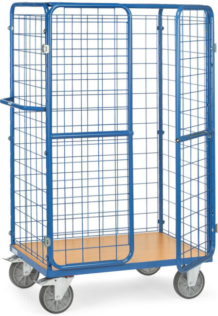 fetra Chariot à paquets 8583-3D DG-Murs DF-Portes Toit - charge max. 600kg Pneus TPE (8583-3D)