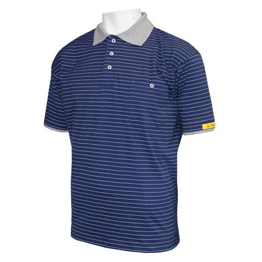 HB Schutzbekleidung ESD-Poloshirt CONDUCTEX Herren, dunkelblau/grau Brusttasche, 3XL (3XL) (08011 86004 000 2042-XXXL)