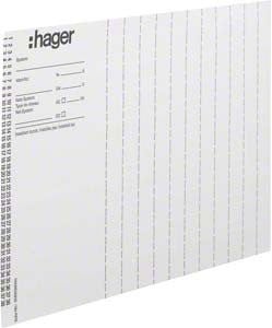 Hager ZZ90B etikettenvellen, wit, 10 stuks