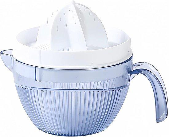 Handgemaakte citruspers met blauwe glazen kan van 590 ml en ergonomische grip