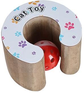 Inspire Curations FlexiFold PlayScratcher Accordion Cat Scratch Board & Interactive Scratcher Toy white