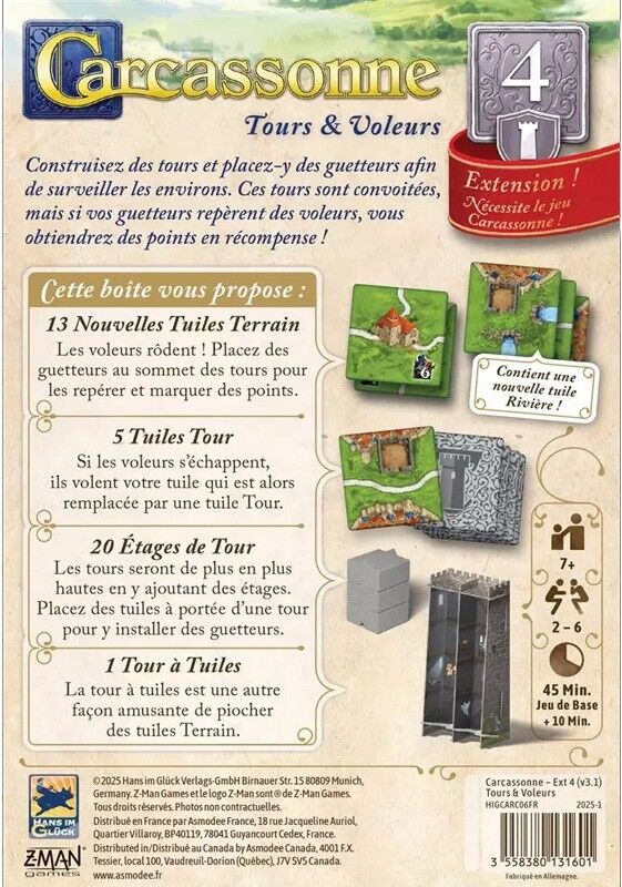 Hans im gluck Carcassonne : Tours et Voleurs 2025 (Ext 4)
