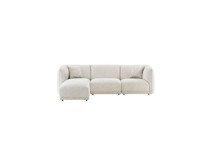 4-Sitzer Design Ecksofa „Noory“ Off-White Nordic Living