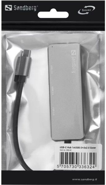 Sandberg Kompakt Usb-C-Hub 1xusb3.0+3x2.0 Saver