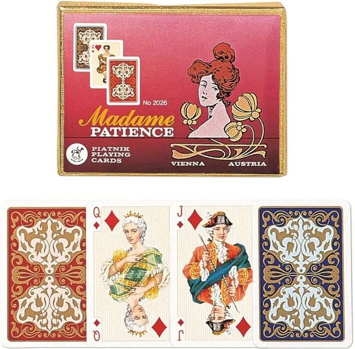 Coffret 2 jeux de cartes petit format Patience Madame - Piatnik