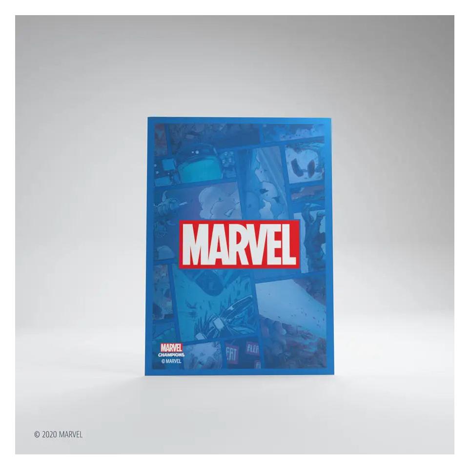 Gamegenic GGS10106ML - Marvel Champions Kunsthüllen - Marvel blau (50+1 Hüllen) (GGS10106)