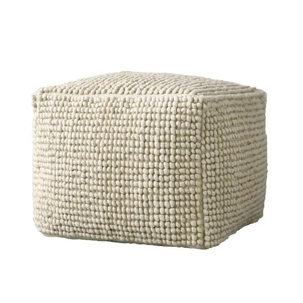 Bloomingville Suna Poef Beige Bouclé