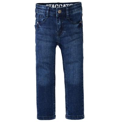 Slim-fit-Jeans STACCATO "STCSAM", Mädchen, Gr. 92, Normalgrößen, blau (jeansblau), Obermaterial: 80% Baumwolle, 19% Polyester, 1% Elasthan., Jeans Slim-fit-Jeans, Slim Fit