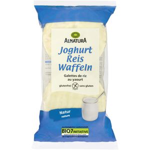 Alnatura Reiswaffeln aus Vollkornreis Joghurt, BIO, mit Joghurtüberzug, glutenfrei, aus gepufftem Reis, 100 g