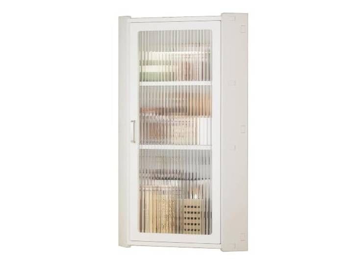 WUXTOKV Küchen Hängeschrank, Badezimmerschrank Hängend, PVC Eckschrank Hängeschrank Küche, Geschlossener mit 3 Ebenen, Wasserdicht, Staubdicht, 71cm Hoch, Magnettür(34cm/13in)