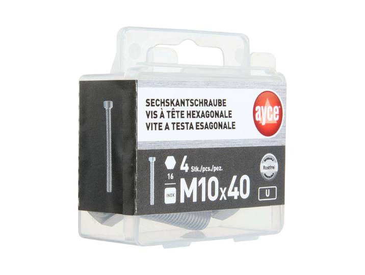 Sechskant-Schraube Metrisch Rostfrei M10 × 40 mm