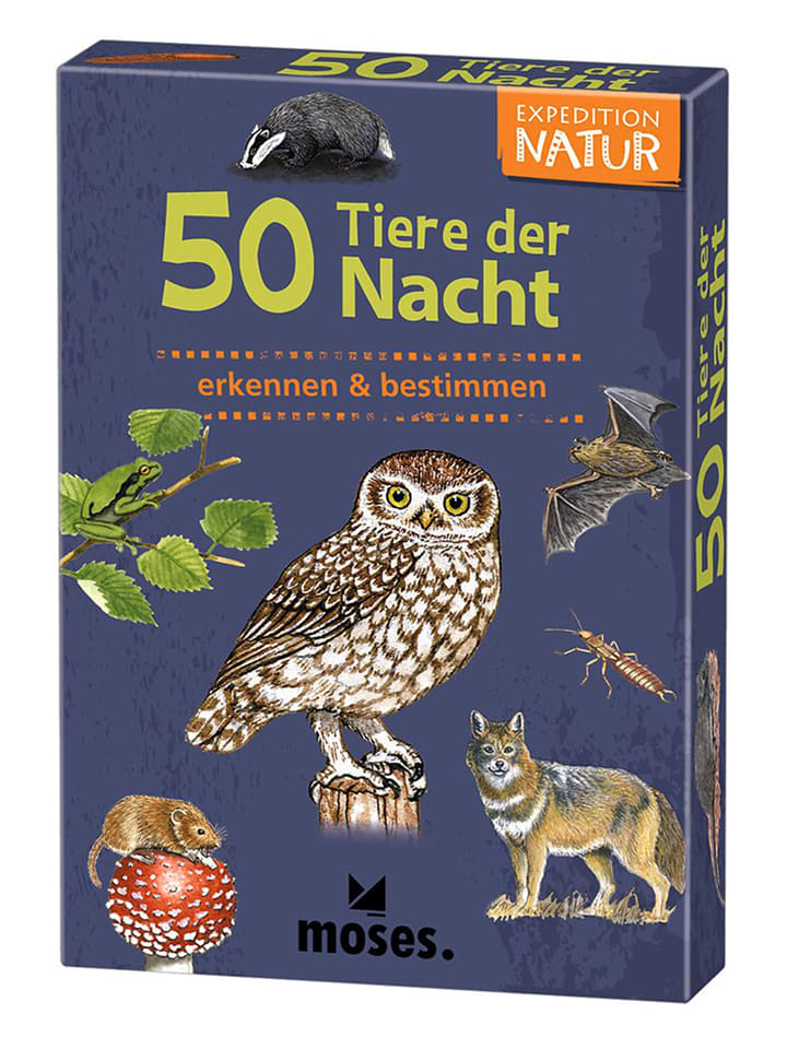 moses. Kartenspiel "50 Tiere der Nacht" - ab 6 Jahren - onesize