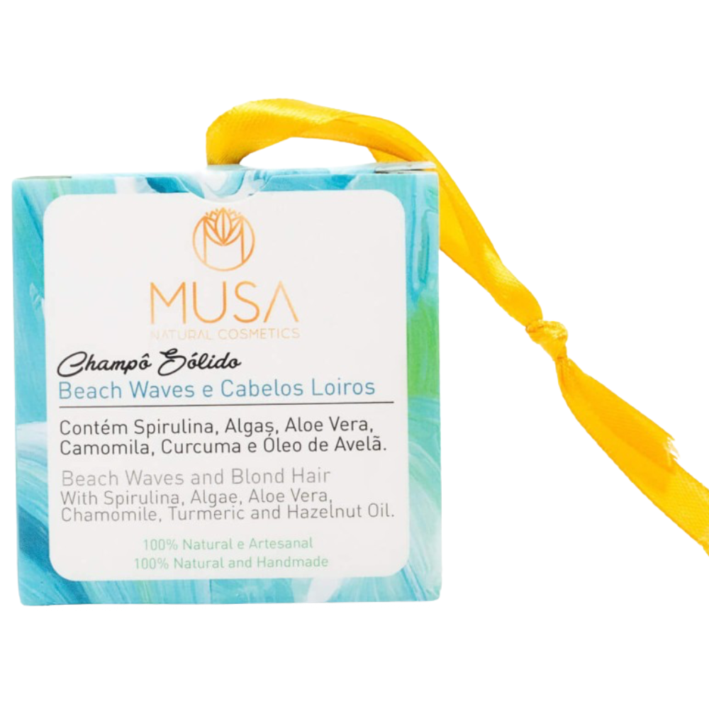 Musa Natural Cosmetics Champú sólido cremoso para ondas de playa y cabello rubio 1&nbsp;un.