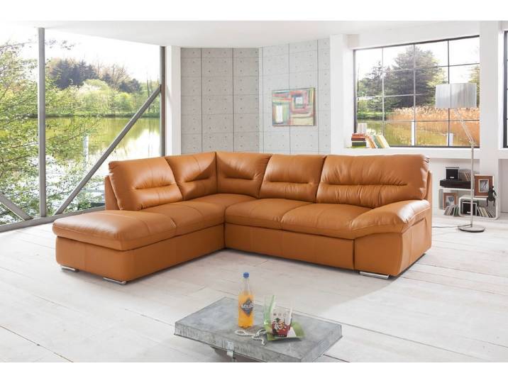 COTTA Ecksofa Sofa William Cotta Echtleder, Echtleder, Nosagfederung, Made in Europe