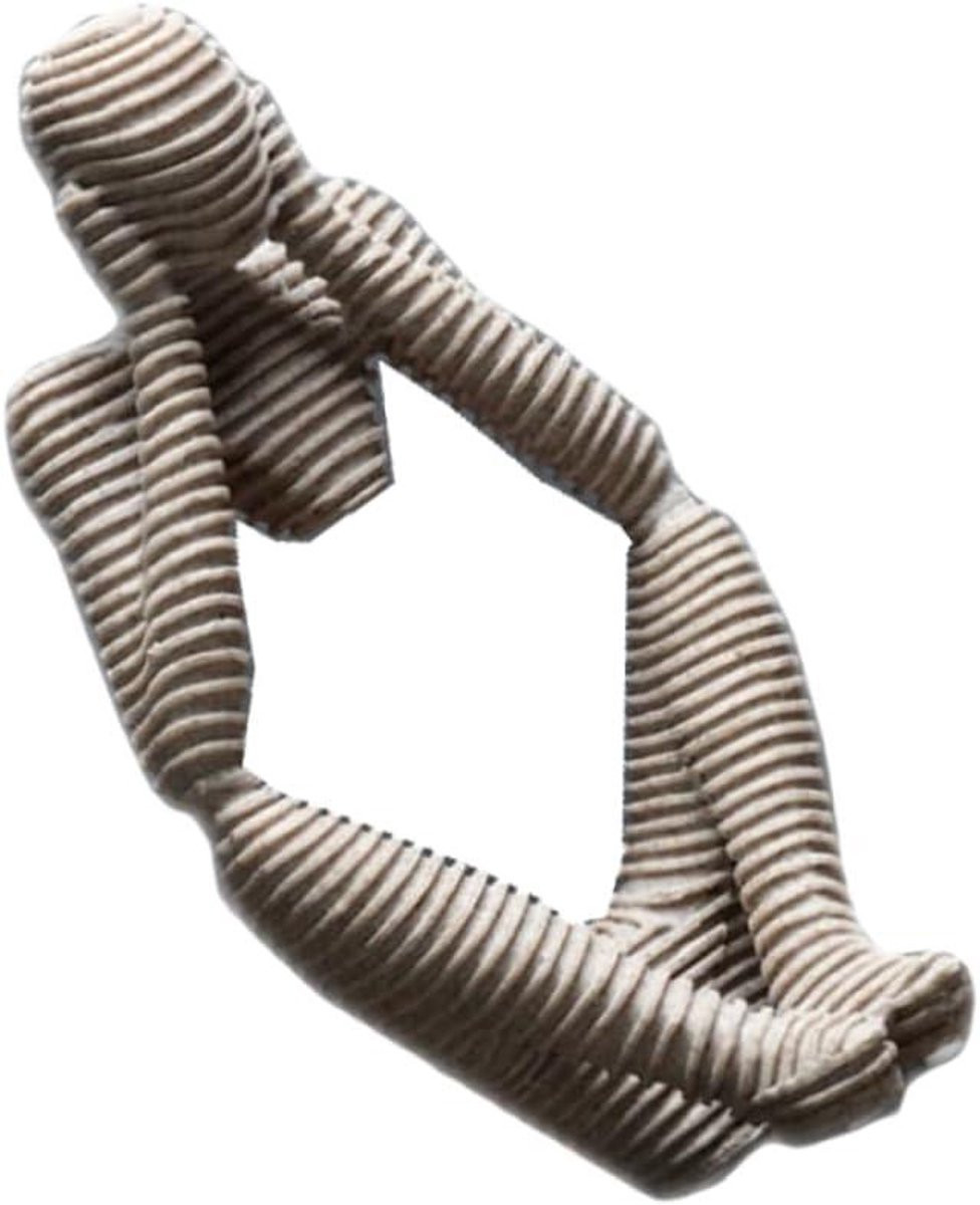 Abstract Harskunstwerk Denker Standbeeld met Zandstenen Textuur voor Huisdecoratie - 12,5 x 10 cm
