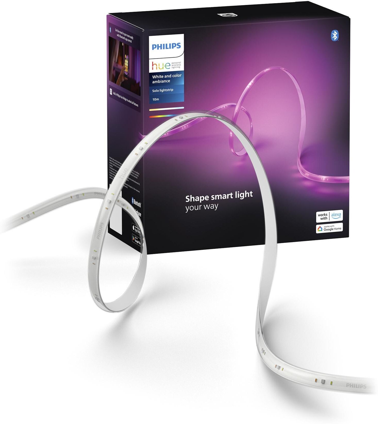 Philips HUE LED-Leuchtmittel "Ambiance Lightstrip Solo 10 m EU", weiss (weiß), Leuchtmittel, LED-Leuchtmittel weiß Einheitsgröße