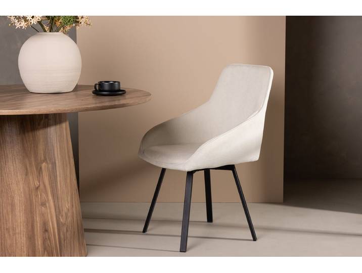 2er Set - Stuhl Ari in skandinavischem Design - Beige - Luxusbetten24