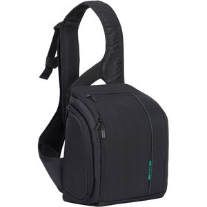 Rivacase Green Mantis 7470 Kameratasche, aus Polyester,schwarz, mit Schultergurt, für DSLR-Kameras