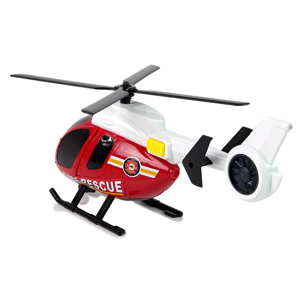 Lean Toys Hubschrauber-Auto-Feuerwehrfahrzeug-Set-Sound (35996900)