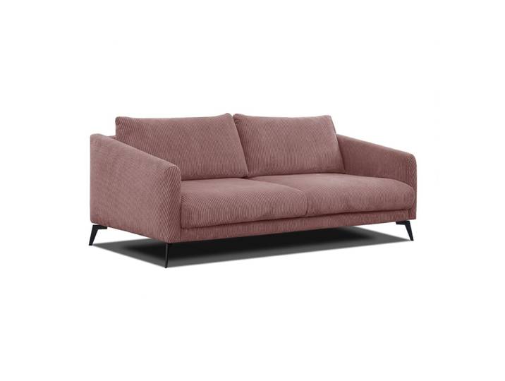 Canapé droit xxl 3 places tissu vieux rose