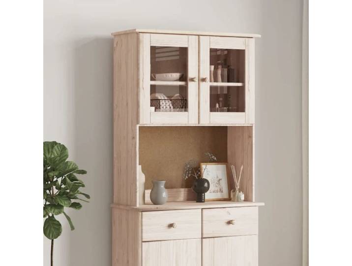 Bahut de Salon Meuble d'entrée Dessus de commode ALTA 77x30x92 cm Bois massif de pin BONNIE B34125757