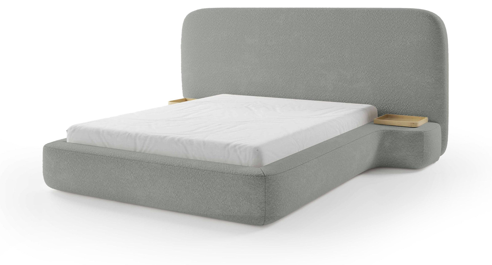 Pillovely Gestoffeerd bed Genz Staalgrijs 160 x 200 cm