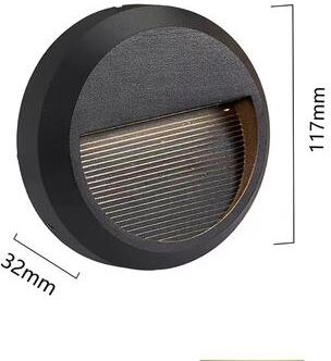 Silver Stone Store Waterproof LED Surface Mounted Light, Universal Wall Lamp For Outdoor Garage, Basement, Ramp, Passage, Entrance Step b cool Light