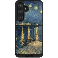 Nivocase Handyhülle für Samsung Galaxy S25 Hülle NIVOpure Case Schwarz Kunst Malerei (Samsung Galaxy S25), Smartphone Hülle, Schwarz
