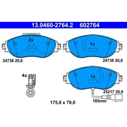 Bremsbelagsatz Scheibenbremse ATE 13.0460-2764.2 für VW Seat Passat B7 Alhambra
