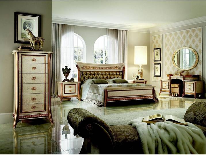 Xlmoebel Holzbett Edles Chesterfield Doppelbett im Jugendstil aus Italien (Doppelbett, Chesterfield Doppelbett), Made in Europa