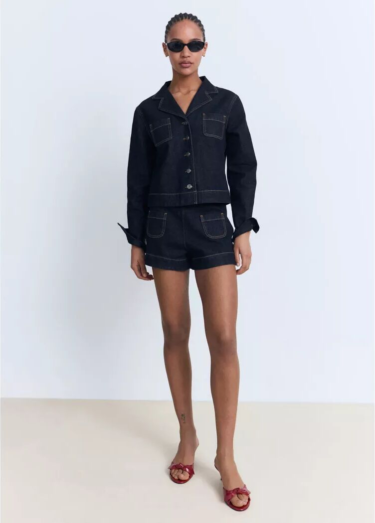 Mango - Jacke, für Damen, Blau Denim, Größe S