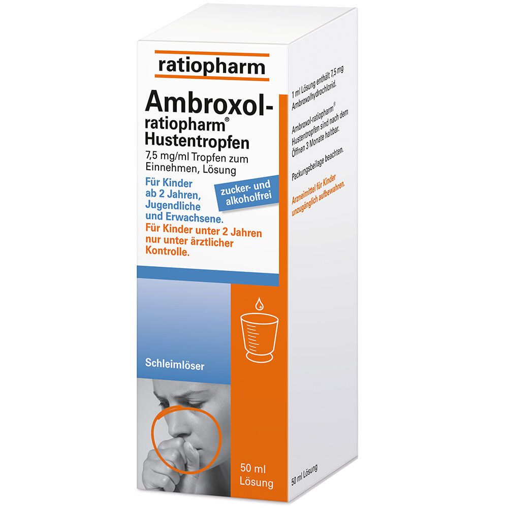 AMBROXOL-ratiopharm Hustentropfen 50 ml Tropfen zum Einnehmen