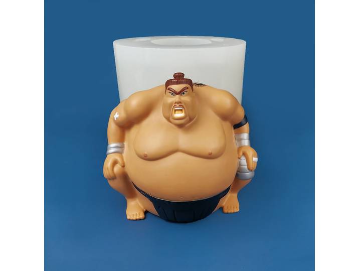 Grand corps 3d, moule à savon en Silicone, Sumo Man, moules à Fondant, savon fait à la main, argile, résine, bougie