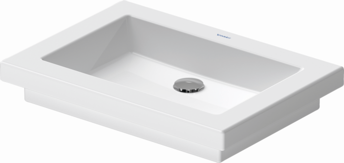 Duravit Design Classics Einbauwaschtisch Universal 03175800001 ohne Hahnloch, geschliffen, 580 mm, Weiß Hochglanz, wondergliss