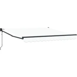 vidaXL automatische einziehbare Markise Weiß 350x250 cm