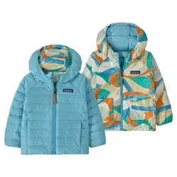 Patagonia Baby Reversible Down Sweater Hoody Jr - Daunenjacke - Kinder - Smudge: Rutabaga White - 3A